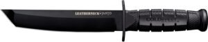 Cold Steel CS-39LSFCT Leatherneck  7" Fixed Plain Tanto Black Matte Powder Coat German D2 Steel Blade/Black Deep Checkered w/double Quillon Guard/ Griv-Ex Handle