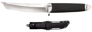 Cold Steel CS-35AB San Mai Master 6" Fixed Tanto Plain Satin VG-10 San Mai Blade/Black Textured/Oval Kray-Ex Handle Includes Sheath