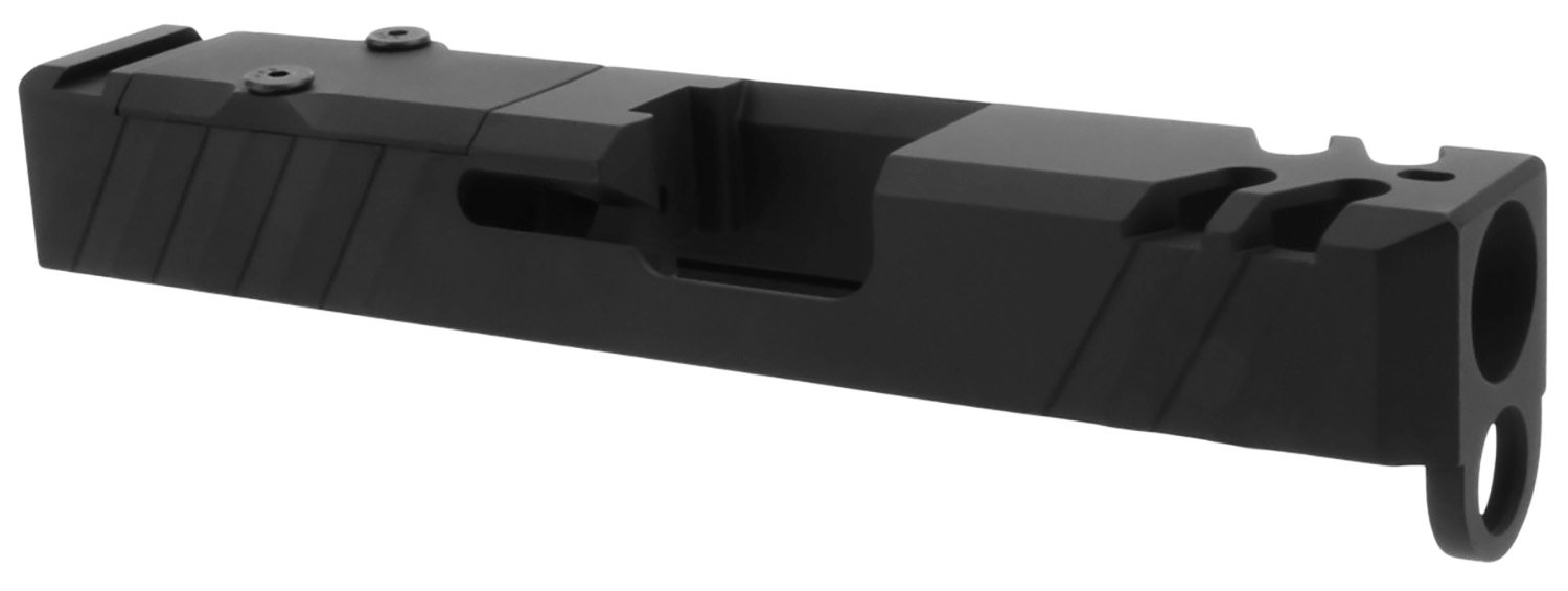 TacFire Replacement Slide 9mm Luger Graphite Black Cerakote Stainless Steel with Optics Cut & Slide Ports for Glock 26 Gen3 TacFire Replacement Slide 9mm Luger Graphite Black Cerakote Stainless Steel with Optics Cut & Slide Ports for Glock 26 Gen3