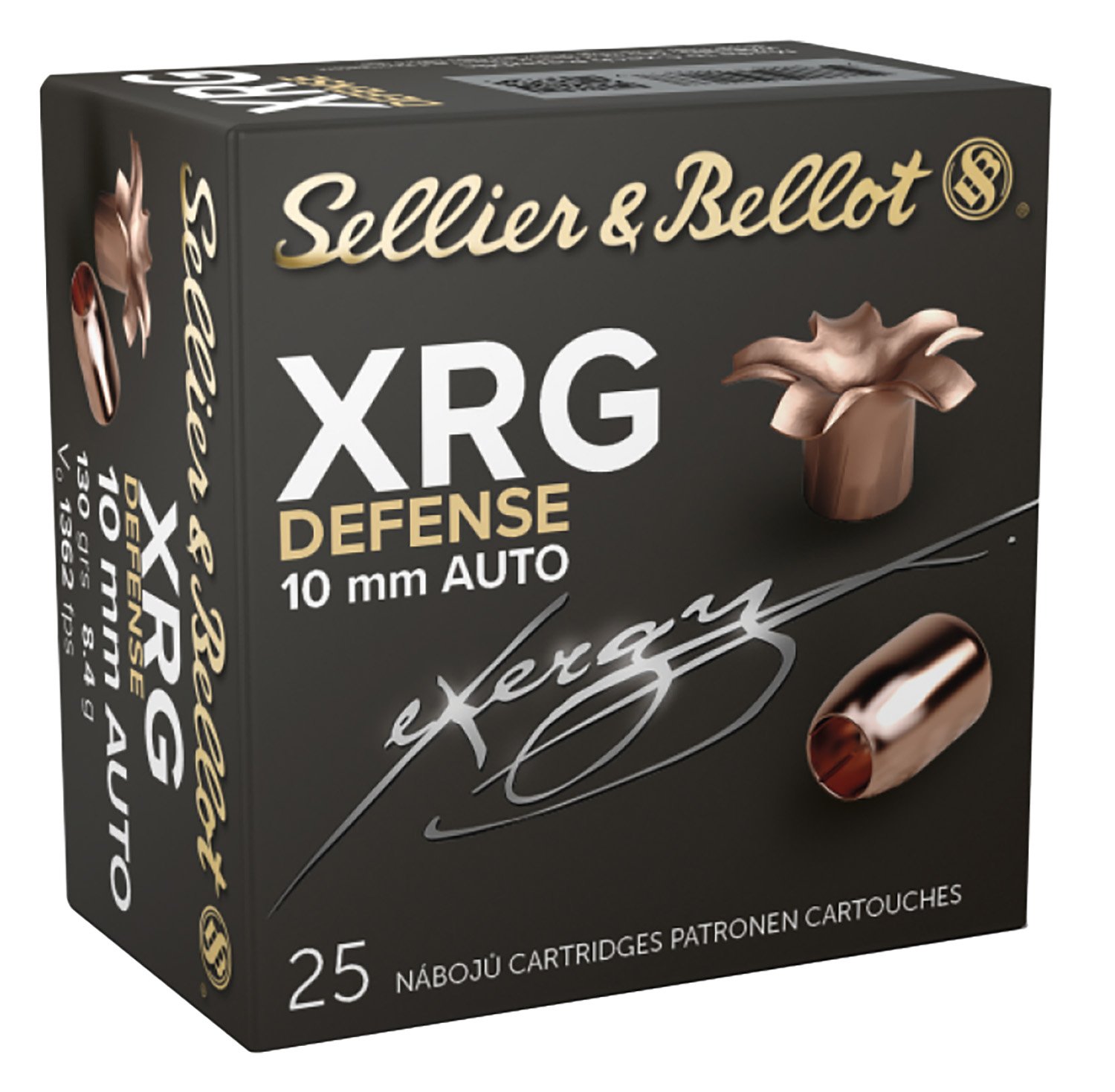 Sellier & Bellot SB10XA XRG Defense 10mmAuto 130gr Solid Copper Hollow Point 25 Per Box/40 Case Sellier & Bellot SB10XA XRG Defense 10mmAuto 130gr Solid Copper Hollow Point 25 Per Box/40 Case