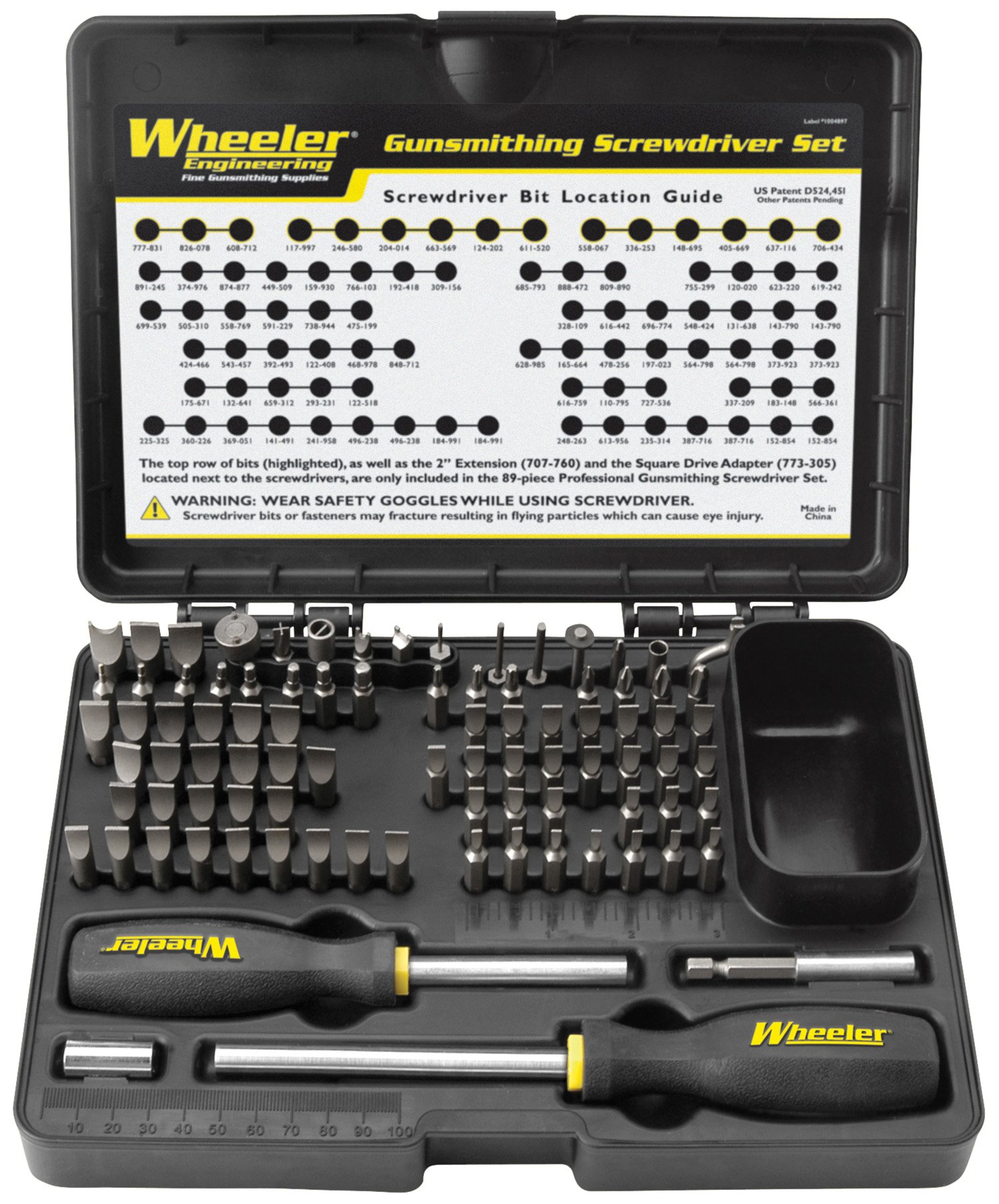 Wheeler 4001008 Pro Gunsmithing Screwdriver Set Black 89 Pieces Wheeler 4001008 Pro Gunsmithing Screwdriver Set Black 89 Pieces