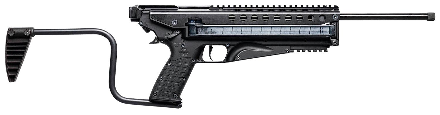 Kel-Tec R50BLK R50 5.7x28mm 50+1 16.10″ Threaded Barrel, Black Receiver & Polymer Grip, Side-Folding Stock, Adjustable Sights, QD Sling Mount Kel-Tec R50BLK R50 5.7x28mm 50+1 16.10″ Threaded Barrel, Black Receiver & Polymer Grip, Side-Folding Stock, Adjustable Sights, QD Sling Mount