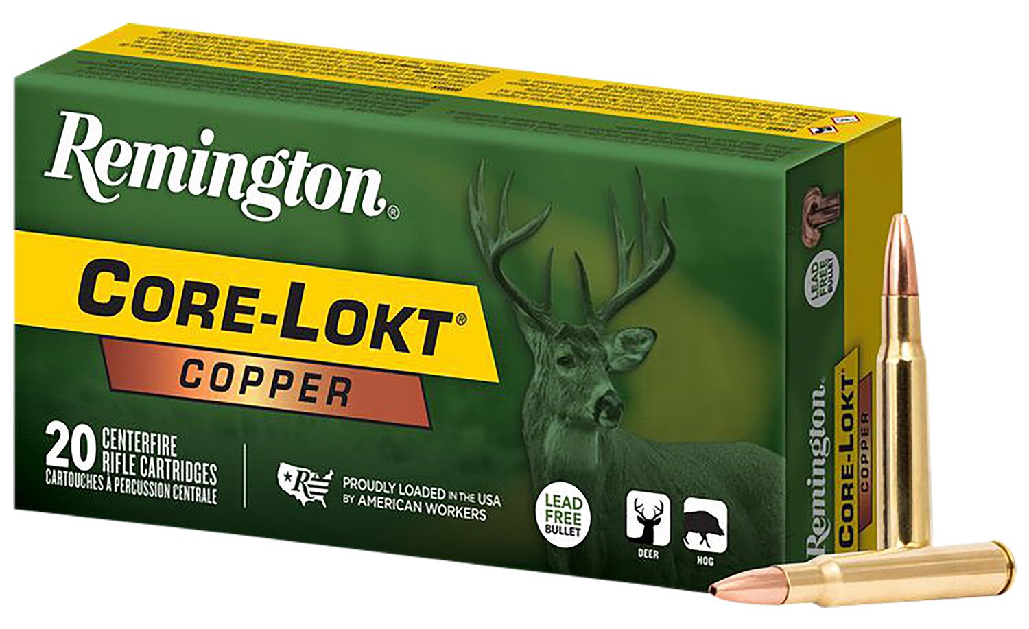 Remington Ammunition R27853 Core-Lokt Copper 30-06Springfield 150gr Copper Hollow Point 20 Per Box/10 Case Remington Ammunition R27853 Core-Lokt Copper 30-06Springfield 150gr Copper Hollow Point 20 Per Box/10 Case