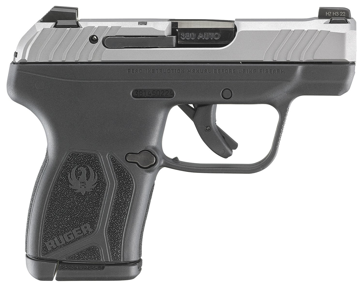 Ruger 13744 LCP Max Compact 380 ACP 10+1 2.80″ Black Oxide Steel Barrel, Matte Stainless Serrated Slide, Black Polymer Frame w/Serrated Trigger Guard w/Black Nylon Grip Ruger 13744 LCP Max Compact 380 ACP 10+1 2.80″ Black Oxide Steel Barrel, Matte Stainless Serrated Slide, Black Polymer Frame w/Serrated Trigger Guard w/Black Nylon Grip