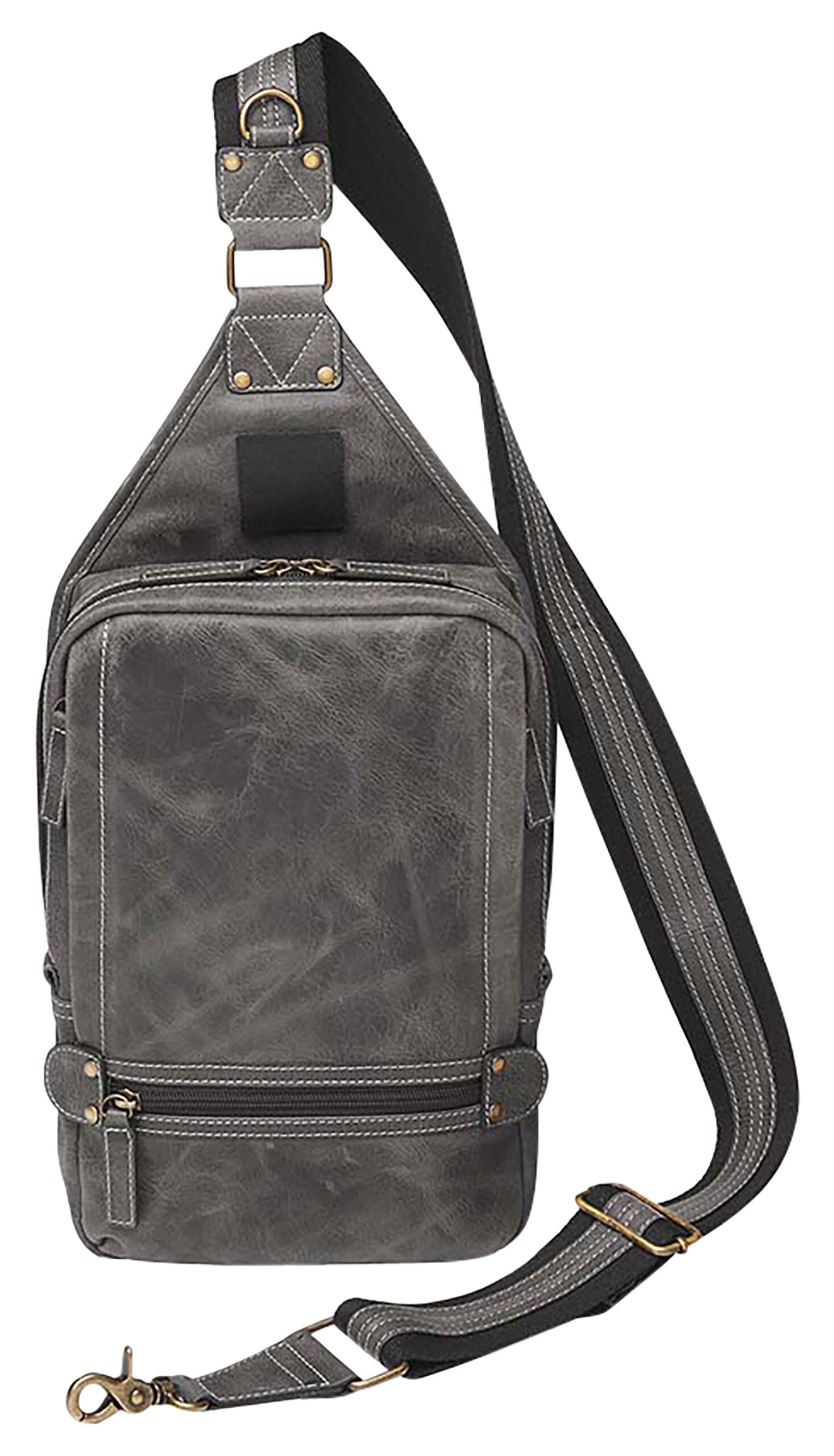 Gun Tote’n Mamas/Kingport GTMCZY108GREY Sling Backpack Gray Leather Includes Standard Holster Gun Tote’n Mamas/Kingport GTMCZY108GREY Sling Backpack Gray Leather Includes Standard Holster