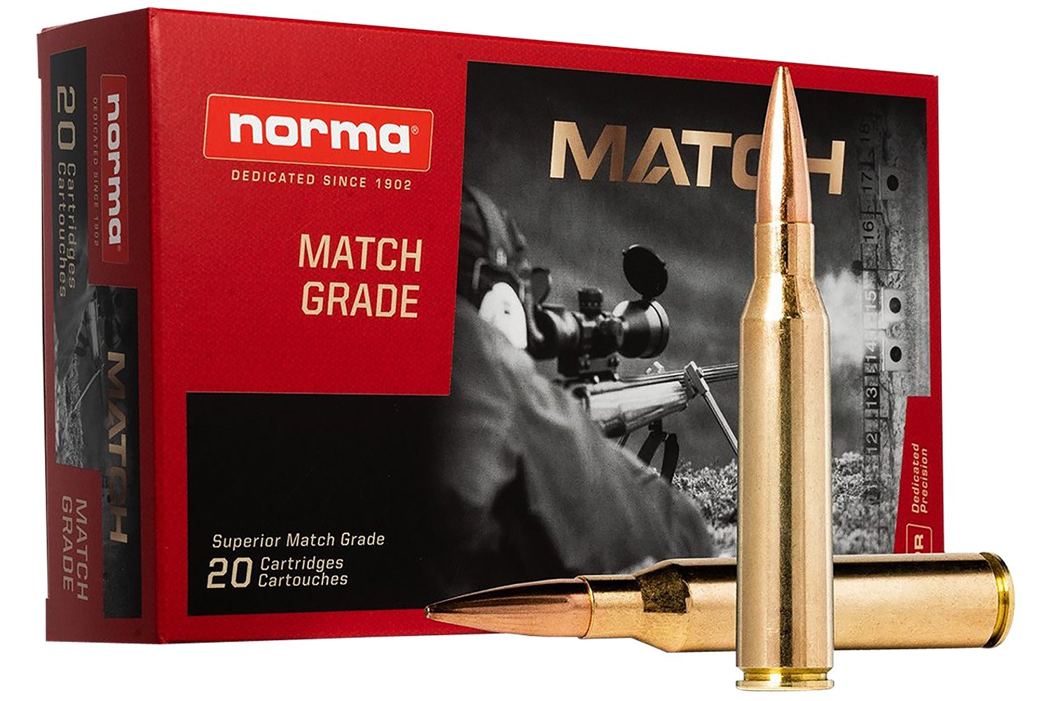 Norma Ammunition 10185442 Dedicated Precision Golden Target Match 338LapuaMag 250gr Hollow Point Boat Tail 20 Per Box/10 Case Norma Ammunition 10185442 Dedicated Precision Golden Target Match 338LapuaMag 250gr Hollow Point Boat Tail 20 Per Box/10 Case