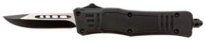 Steel River Knives MT616BDP Spartan  Mini 2.75″ OTF Drop Point Plain Black/Silver 440C SS Blade/ 4.25″ Black Aluminum Zinc Alloy Handle