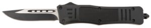 Steel River Knives T618BDP Spartan  Medium 3.25″ Drop Point Plain Black/Silver 440C SS Blade/ 4.50″ Black Aluminum Zinc Alloy Handle