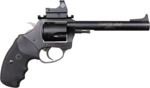 Charter Arms 64465 Mastiff Target Large Frame 44 Special 5 Shot, 6″ Black Nitride Stainless Steel Barrel, Cylinder & Frame, Black Rubber Grip, Sightmark Micro Optic, Exposed Hammer