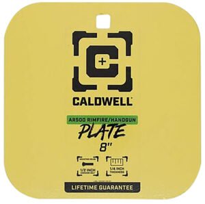 Caldwell 4002878   8" Rimfire/Handgun Yellow AR500 Steel Gong 1/4" Thick