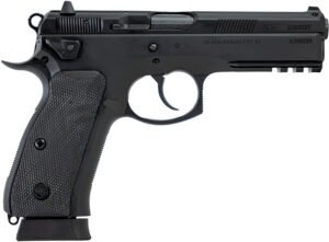 CZ-USA 89353 CZ 75 SP-01 Tactical 9mm Luger 19+1 4.60″ Black Nitride Steel Barrel, Black Serrated Steel Slide, Black Polycoat Steel Frame w/Beavertail & Picatinny Rail, Black Polymer Grip