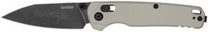 Kershaw 6105 Bel Air  3" Folding Reverse Tanto Plain Blackwash CPM MagnaCut Steel Blade, Bright Nickel Cerakote Aluminum Handle