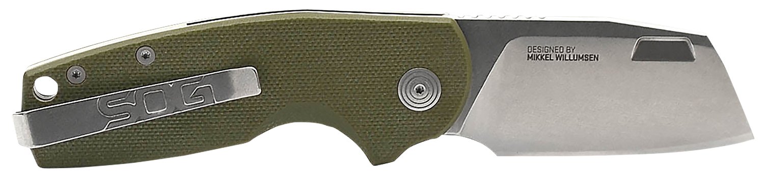 S.O.G SOG16030657 Stout SJ 2.60″ Folding Clip Point Plain Cryo D2 Steel Blade/ Olive Drab Textured G10 Handle Includes Belt Clip, Presentation Box S.O.G SOG16030657 Stout SJ 2.60″ Folding Clip Point Plain Cryo D2 Steel Blade/ Olive Drab Textured G10 Handle Includes Belt Clip, Presentation Box