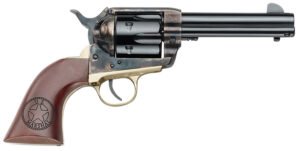 Pietta HF357CHBR434NMUS 1873 Great Western II U.S. Marshal 357 Mag 6rd 4.75″ Blued Steel Barrel & Cylinder, Color Case Hardened Steel Frame, Walnut w/Engraved US Marshal’s Badge Grip, Exposed Hammer
