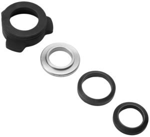 Strike Industries BSOPPRESSORUBASE Oppressor Universal 3-Lug QD Base Set  Black/Silver 1/2″ & 5/8″ Threaded Barrels