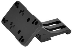 Warne 6110MR Red Dot Riser 45 Degree Offset Reflex Black Anodized Aluminum Fits Doctor/Sig Romeo3/Vortex Viper/Holosun, Right Hand