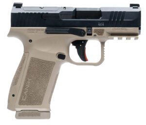Canik HG7882BDN Mete MC9L Sub-Compact Frame 9mm Luger 17+1 3.18" Black Steel Barrel, Black Nitride Serrated Steel Slide, Flat Dark Earth Polymer Frame w/Picatinny Rail, Interchangeable Backstrap Grip