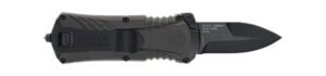 M&P Accessories 1219171 M&P  Compact 1.90″ OTF Plain Black Oxide Stainless Steel Blade, Gray/Black Aluminum Handle