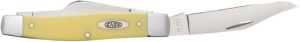 Case 00203 Stockman  Large Folding Clip Point/Spey Plain Tumble Polish Carbon Steel Blade/Smooth Yellow Synthetic Handle
