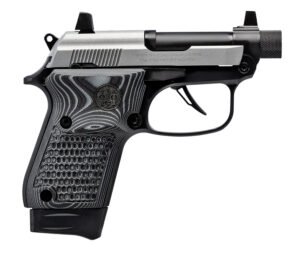 Beretta USA J20X22R8M3 20X Bobcat Bug Out Bag Micro Frame 22 LR 8+1 2.80" Black Threaded Tip-Up Barrel, Inox ELS/Serrated Slide, Black Polymer Frame w/Beavertail, Helica Texture Grip