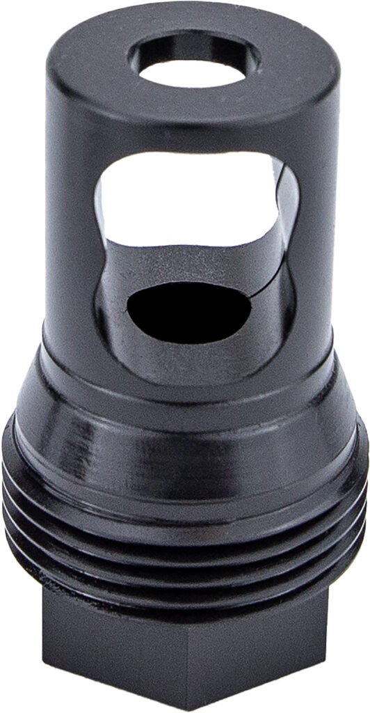 Kgm Suppressors A-TMB50-S-4 R50T Taper Muzzle Brake Black Nitride Steel M25x1.5 Threads