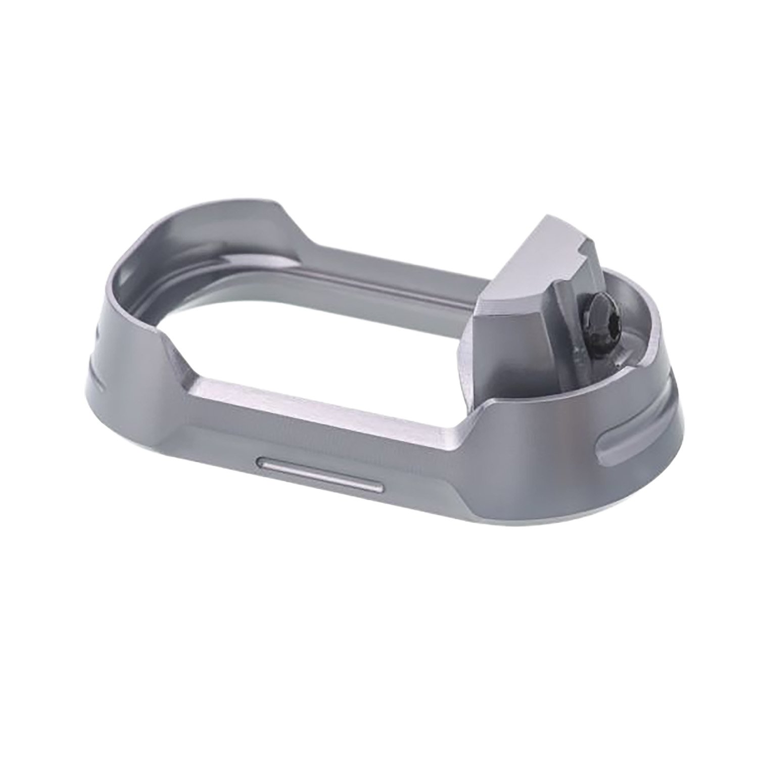 Tyrant CNC TDG19G34MWGREYBLKSCRW Magwell Fits Glock 19 Gen 3-4 Grey Aluminum