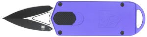 CobraTec Knives CTASPPUR ASP  1.94″ OTF Dagger Plain D2 Steel Blade, 3.31″ Purple Aluminum Handle