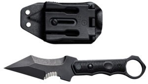 Civivi Knives C20037B-1 Orthrus  3.76″ Fixed Karambit/Straight Black Stonewashed Nitro-V Steel Blade, 4.30″ Black w/Finger Ring G10 Handle