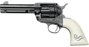 Pietta GW45RR434NMUI Great Western II Red River 45 Colt (Long Colt) 4.75″ Ultra Ivory Engraved Grip