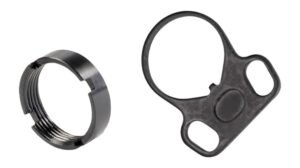 White Label Armory WLA-BUF-7008-01  End Plate Kit Ambidextrous Black Aluminum/Steel AR-15