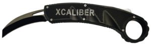 Xcaliber Knife Company  Karambit  3″ OTF Reverse Tanto Plain Black 440C SS Blade, 5.75″ Aluminum Handle