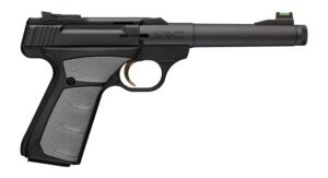 Browning 051617490 Buck Mark Camper 22 LR 10+1 5.90" Matte Black Threaded Bull Barrel, Matte Black Aluminum Frame, Gray UFX Grip