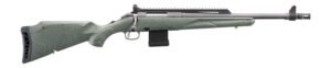 Ruger 46965 American II Scout 5.56 NATO 10+1 16.10″ Cobalt Cerakote Threaded Barrel, Alloy Steel Receiver w/Scope Rail, Leaf Green Splatter Adj LOP Synthetic Stock