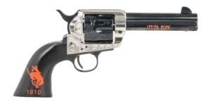 Pietta PFI45PR434BP 1873 Great Western II Pendleton Round?Up 45 Colt (Long Colt) 4.75″ Blued Engraved Barrel & Cylinder, Ultra Black Engraved Grip, Exposed Hammer