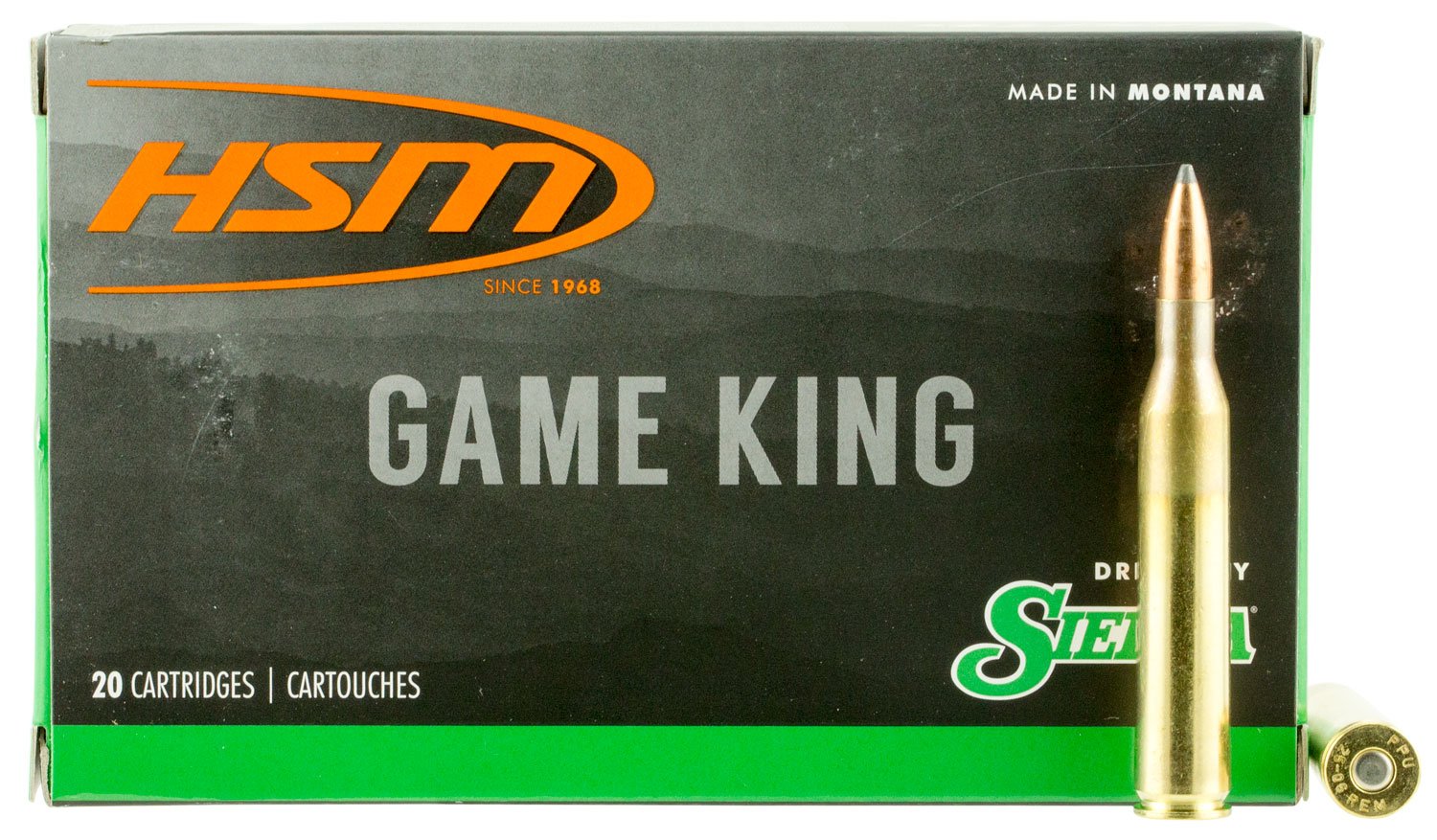 HSM 25061N Game King 25-06 Rem 100 gr Sierra GameKing Spitzer Boat Tail 20 Per Box/ 20 Case