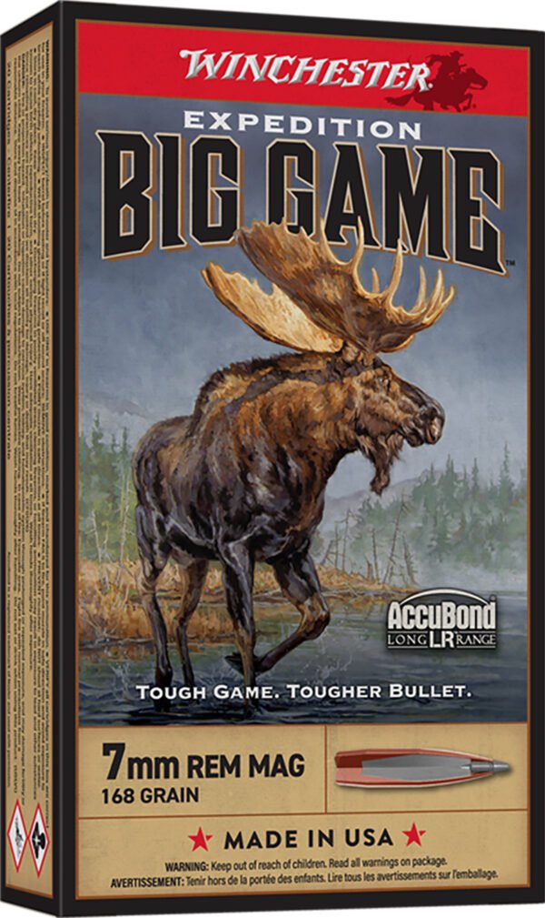 Winchester Ammo S7LR Expedition Big Game Long Range 7mmRemMag 168gr Nosler AccuBond Long Range 20 Per Box/10 Case