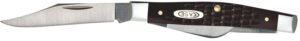 Case 00081 Stockman  Small 2"/1.5"/1.49" Folding Clip/Sheepfoot/Pen Plain As-Ground Stainless Steel Blade/ Brown Jigged Synthetic Handle