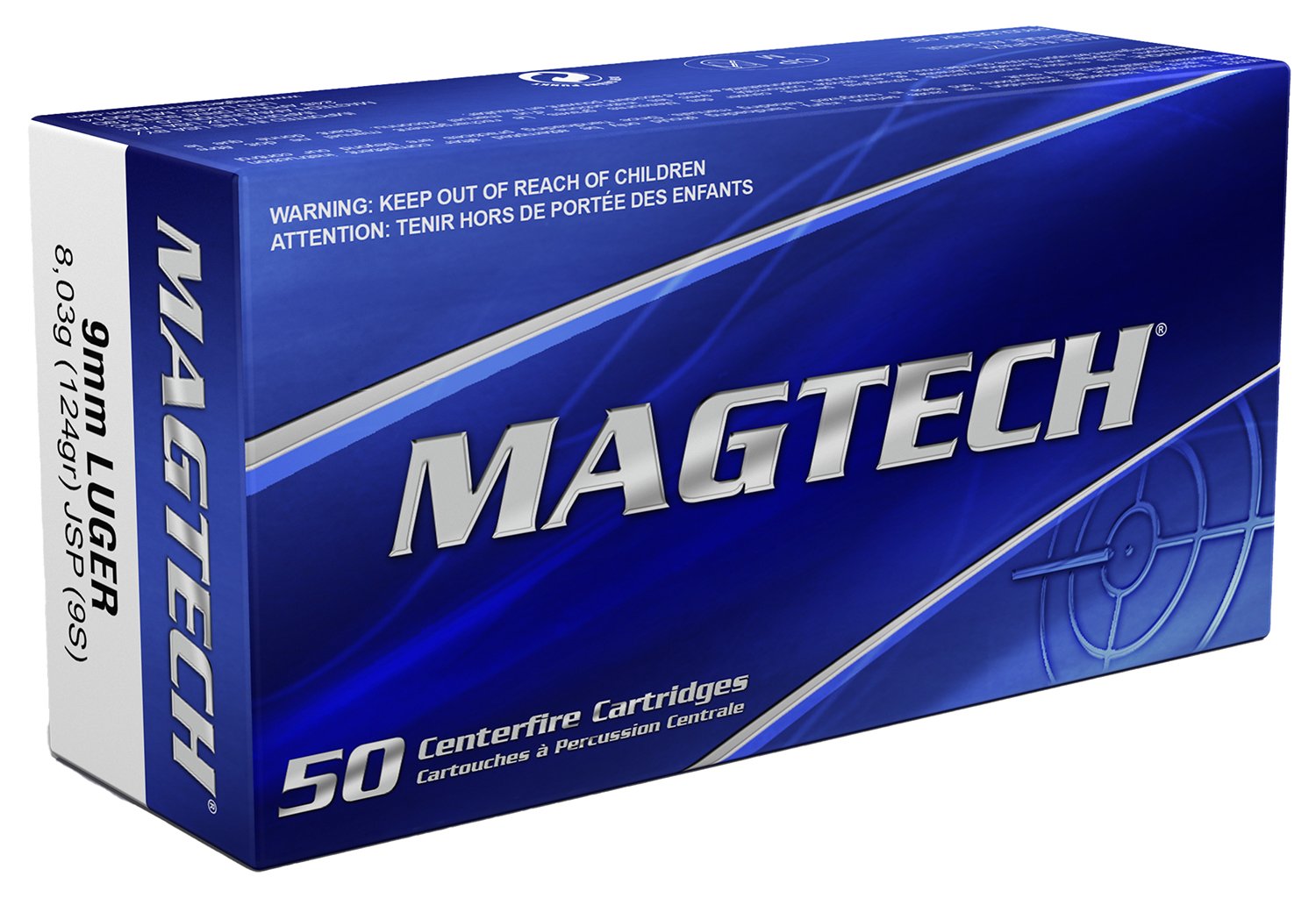 Magtech 9S Range/Training 9mmLuger 124gr Jacketed Soft Point 50 Per Box/20 Case Magtech 9S Range/Training 9mmLuger 124gr Jacketed Soft Point 50 Per Box/20 Case