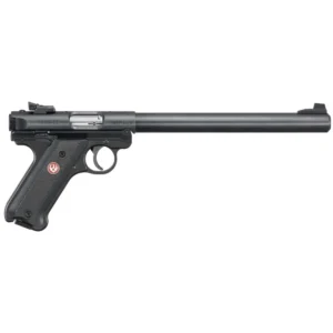RUGER MRK IV TRGT 22LR 10″ BLUED CHCKRD BLK GRP ADJ SIGHT 10RD