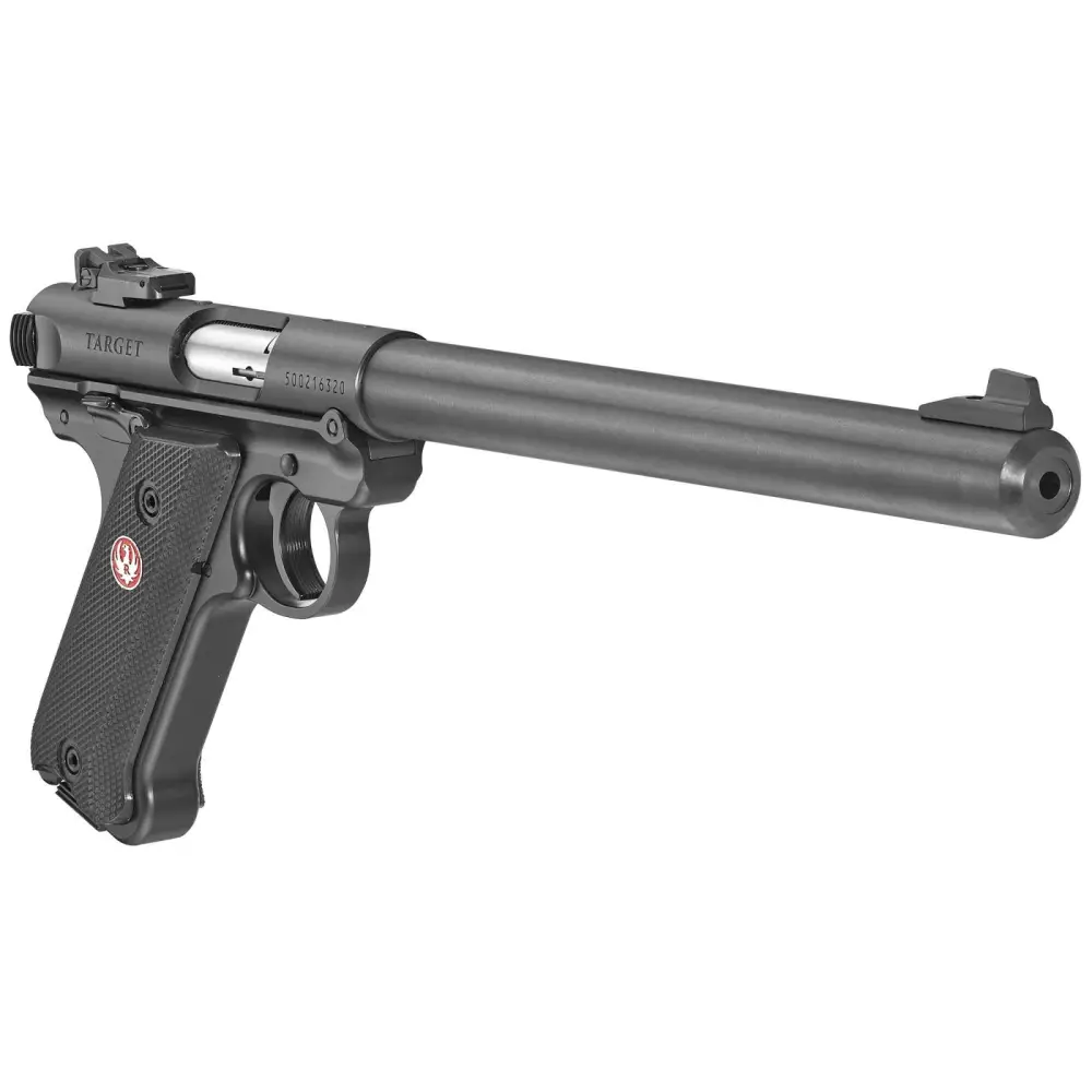 RUGER MRK IV TRGT 22LR 10" BLUED CHCKRD BLK GRP ADJ SIGHT 10RD - Image 2