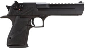 Magnum Research DE357 Desert Eagle Mark XIX 357 Mag Caliber with 6" Picatinny Rail Barrel, 9+1 Capacity, Overall  Black Finish Carbon Steel, Beavertail Frame, Serrated Slide &  Rubber Grip