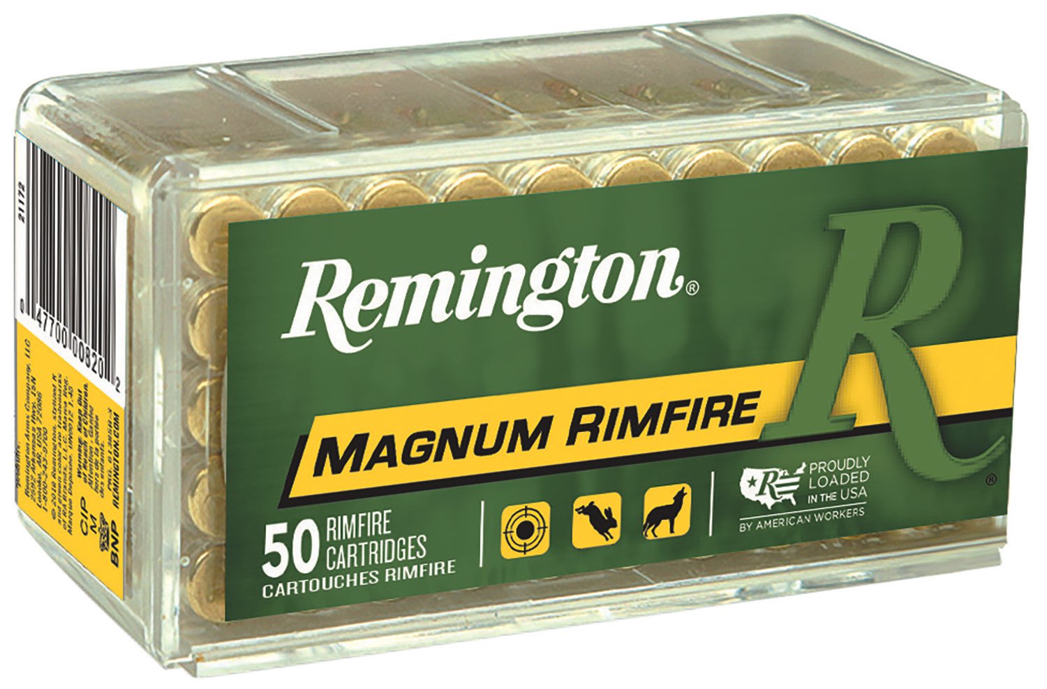 Remington Ammunition 21170 Magnum Rimfire 22WMR 40gr Jacketed Hollow Point 50 Per Box/40 Case