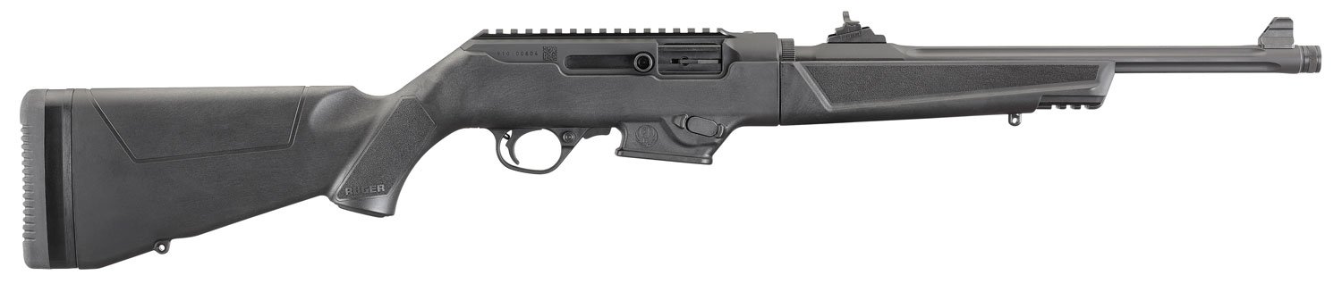 Ruger 19100 PC Carbine 9mm Luger 17+1 16.12″ Threaded/Fluted Barrel, Type III Hard Coat Anodized Aluminum Alloy Receiver, Synthetic Stock, Optics Ready Ruger 19100 PC Carbine 9mm Luger 17+1 16.12″ Threaded/Fluted Barrel, Type III Hard Coat Anodized Aluminum Alloy Receiver, Synthetic Stock, Optics Ready