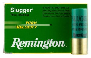 Remington Ammunition 28604 Slugger High Velocity 12 Gauge 3″ 7/8 oz Rifled Slug Shot 5 Per Box/ 50 Cs