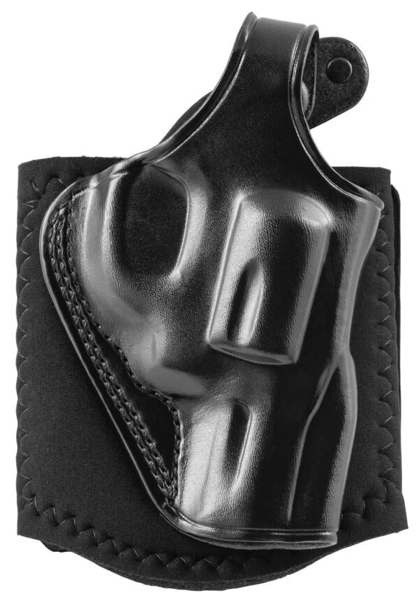 Galco AG118B Ankle Glove  Size Fits Ankles up to 13″ Black Leather Hook & Loop Fits Ruger SP101 Fits Taurus 605 Right Hand