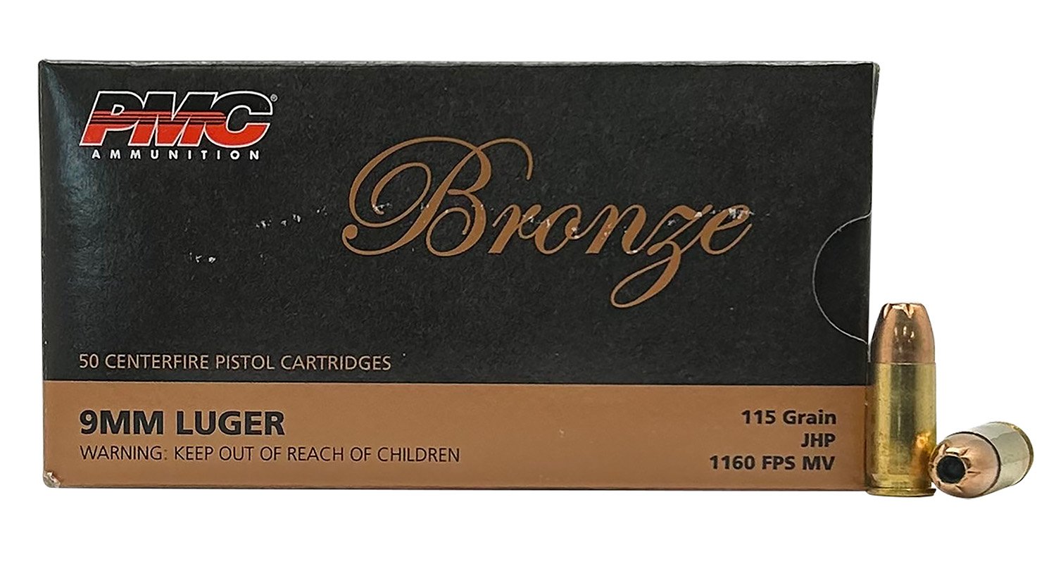 PMC 9B Bronze 9mmLuger 115gr Jacketed Hollow Point 50 Per Box/20 Case PMC 9B Bronze 9mmLuger 115gr Jacketed Hollow Point 50 Per Box/20 Case