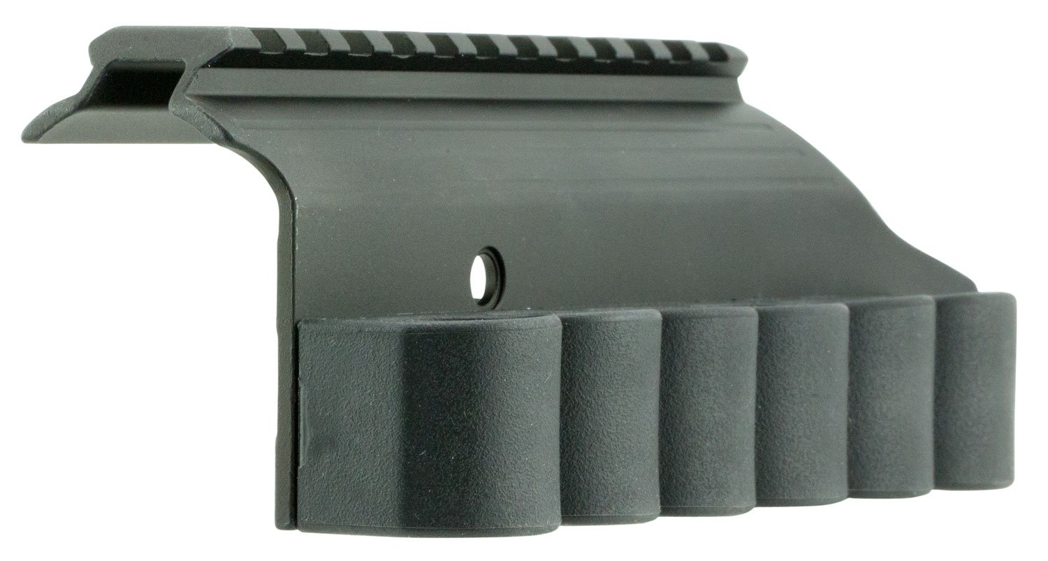 TacStar 1081029 SideSaddle Rail Mount Mossberg 500/590 12 Gauge 6rds Black Aluminum TacStar 1081029 SideSaddle Rail Mount Mossberg 500/590 12 Gauge 6rds Black Aluminum