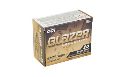 CCI BLAZER BRASS 9MM 115GR JHP 20 - Image 2