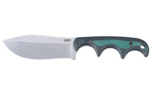 CRKT NESSMUK 2.9" GRN/SLV W/SHEATH