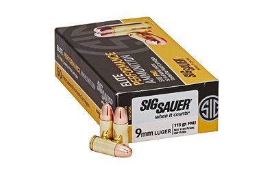 SIG AMMO 9MM 115GR FMJ 50/500 SIG AMMO 9MM 115GR FMJ 50/500